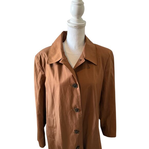 Ralph Lauren LRL Mid Length Trench Rain Coat Mocha Brown XL - Picture 2 of 7